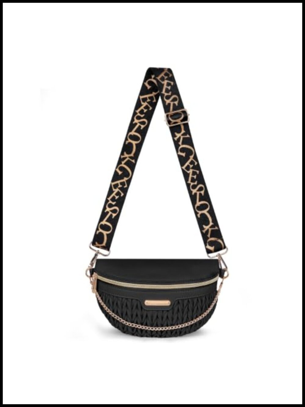 Trendy Quilted Sling Crossbody Bag Women Adjustable Strap Waist Fanny Pack